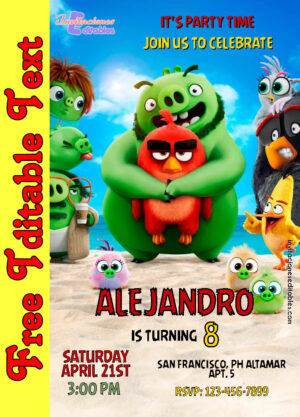 Angry Birds invitation to edit